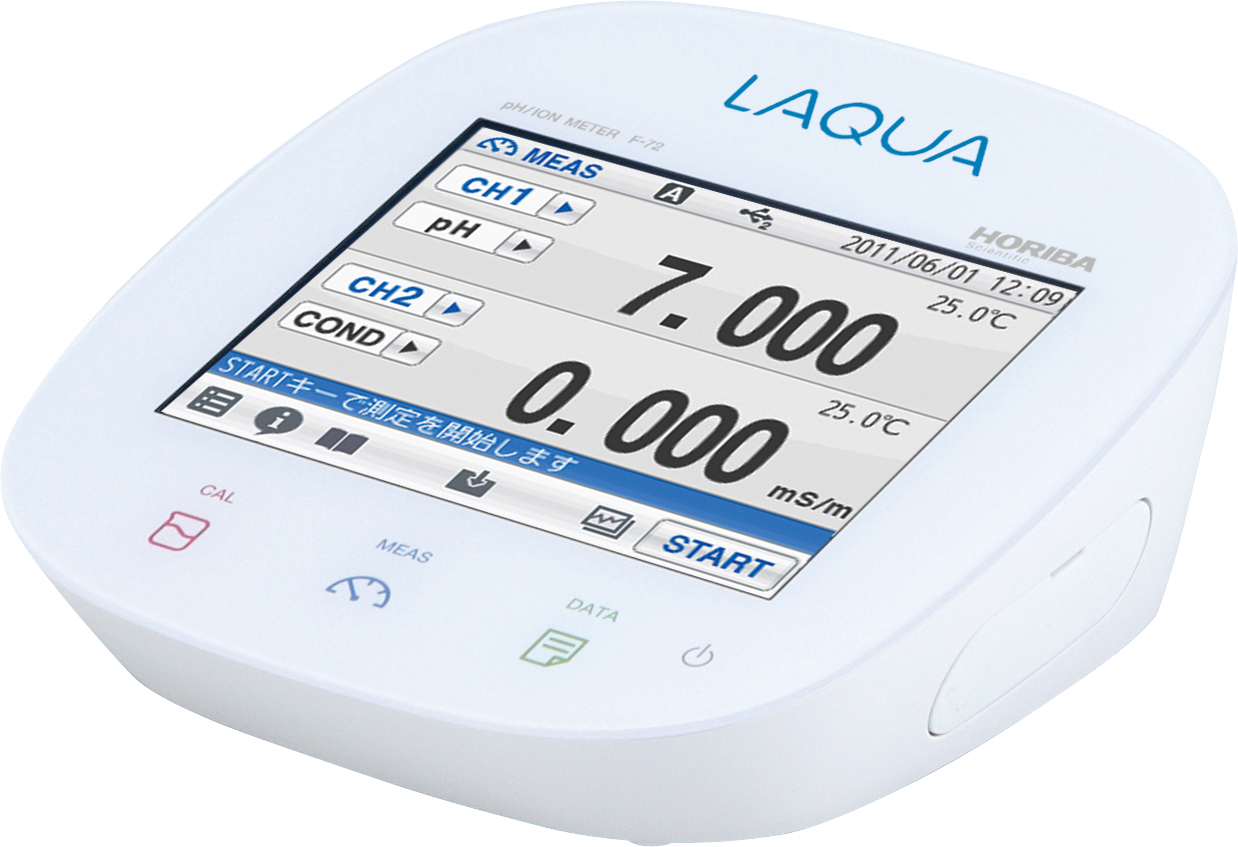 Horiba F-74A-S Zweikanal pH/Redox/Ionen/Leitfähigkeit/Widerstand/Salzgehalt/TDS/Temperatur Messgerät-Set mit Touchscreen