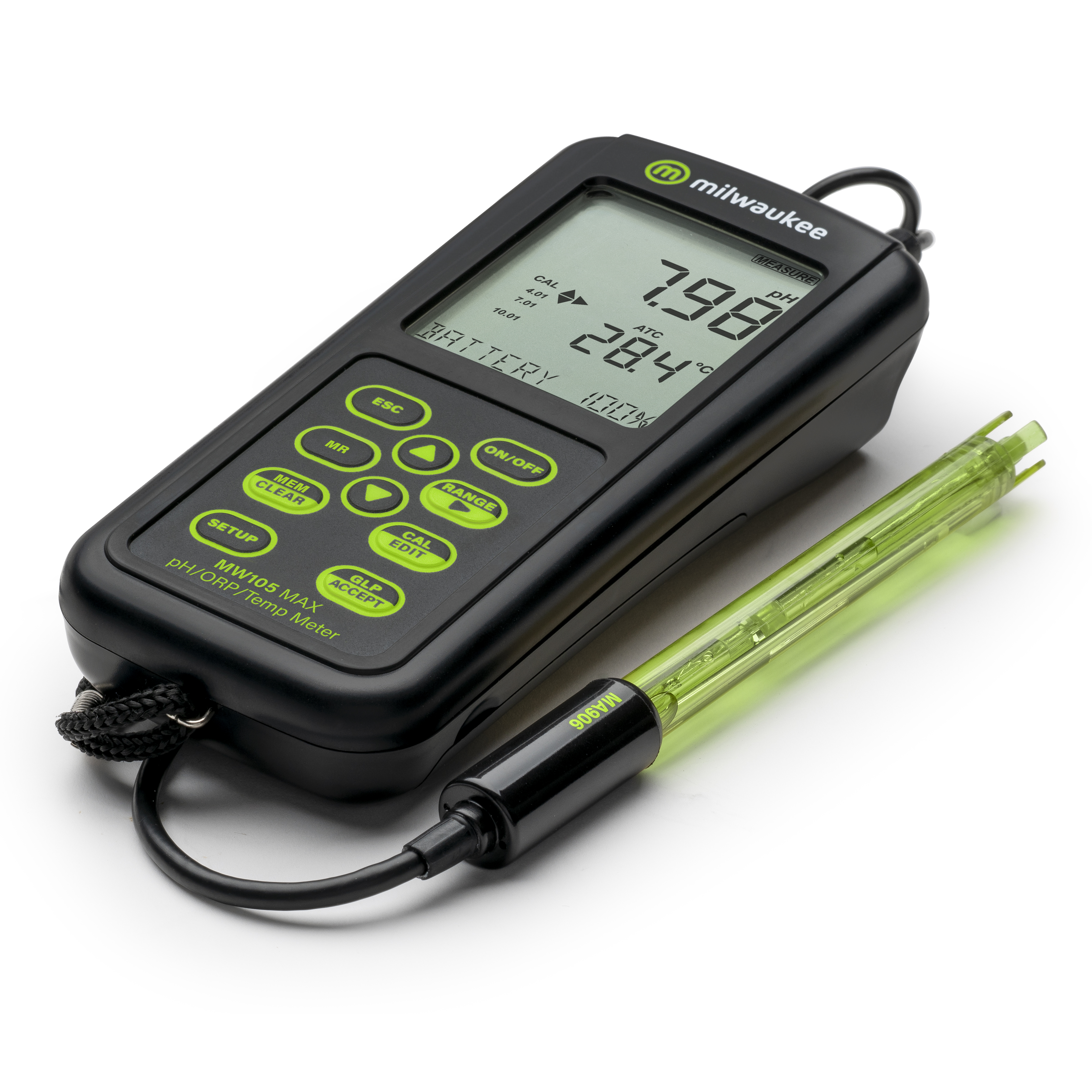 Milwaukee MW105 MAX Waterproof pH / ORP / Temp Portable Meter