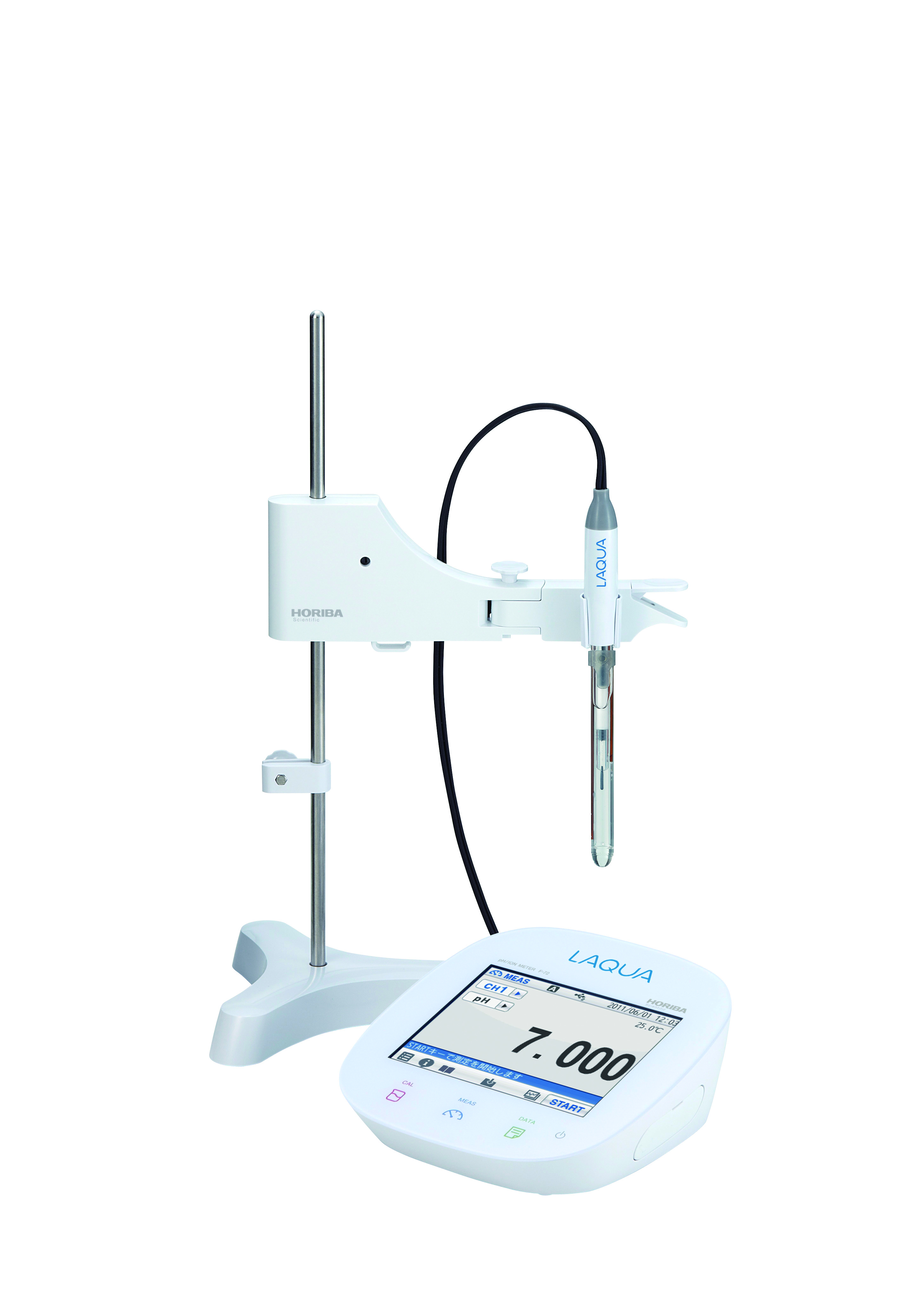 Horiba F-72A-S, Single Channel pH/ORP/Ion/Temperature Laboratory-Meter Starter-Set with Touchscreen