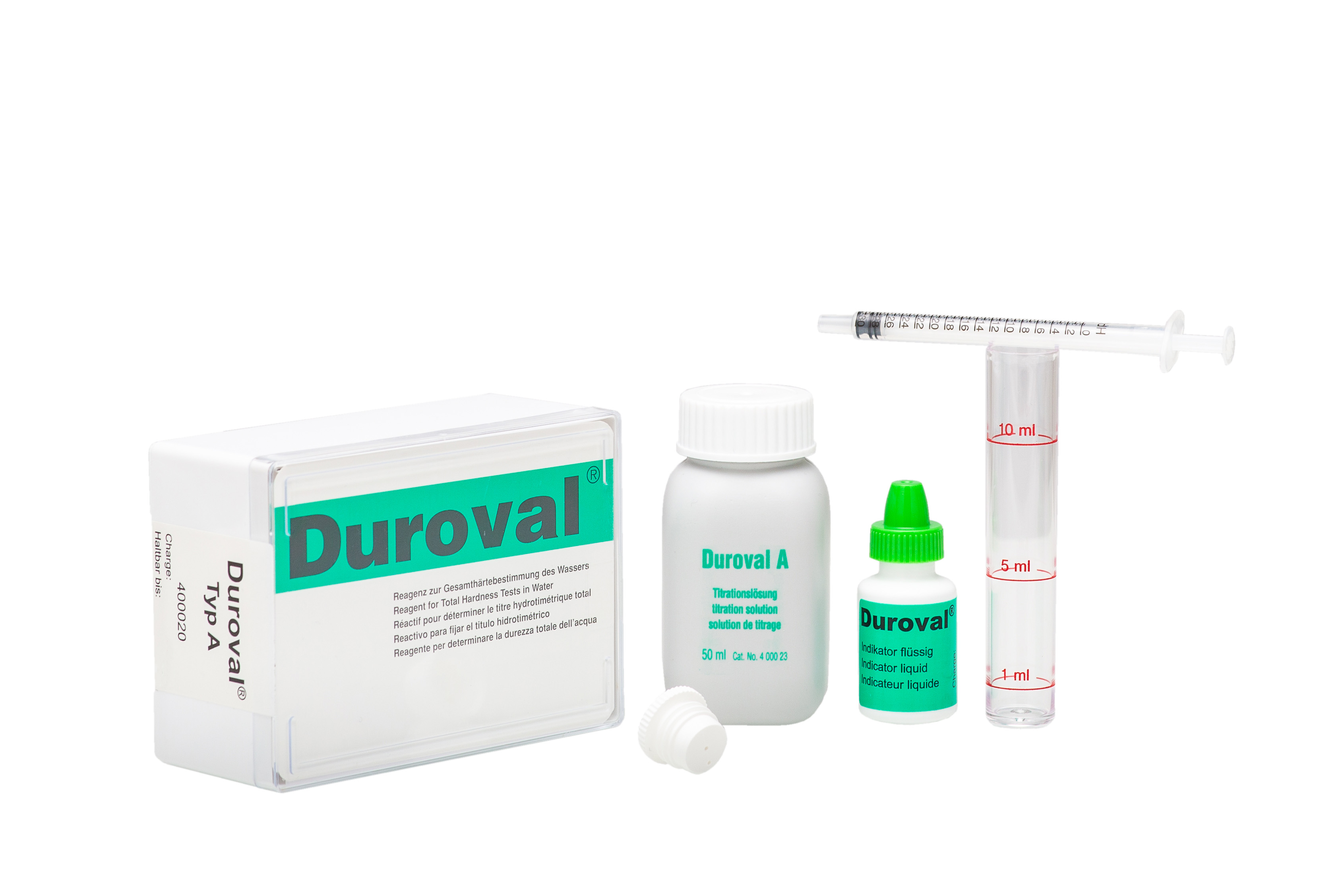 DUROVAL® A Testbesteck 0–30 °dH