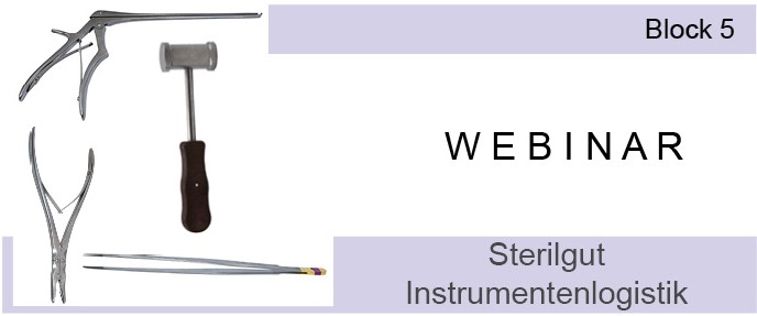 Webinar processing of sterile goods – Block 5 – Sterile Supply Instrument Logistics