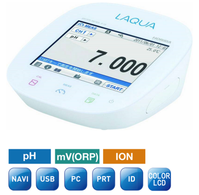 Horiba F-72A-S, Single Channel pH/ORP/Ion/Temperature Laboratory-Meter Starter-Set with Touchscreen